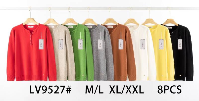 Swetry damskie Roz M/L-XL/2XL. Mix kolor. Paczka 8 szt